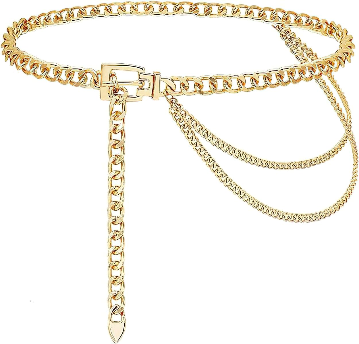 RVM Jewels Punk Waist Chain Belt Gold Metal Multi Layer Body Chains Fancy Belly Belts Party Sexy Body Accessories Jewelry Arrow for Women (B0D8ZXJVC7) Amazon Price History, Amazon Price Tracker