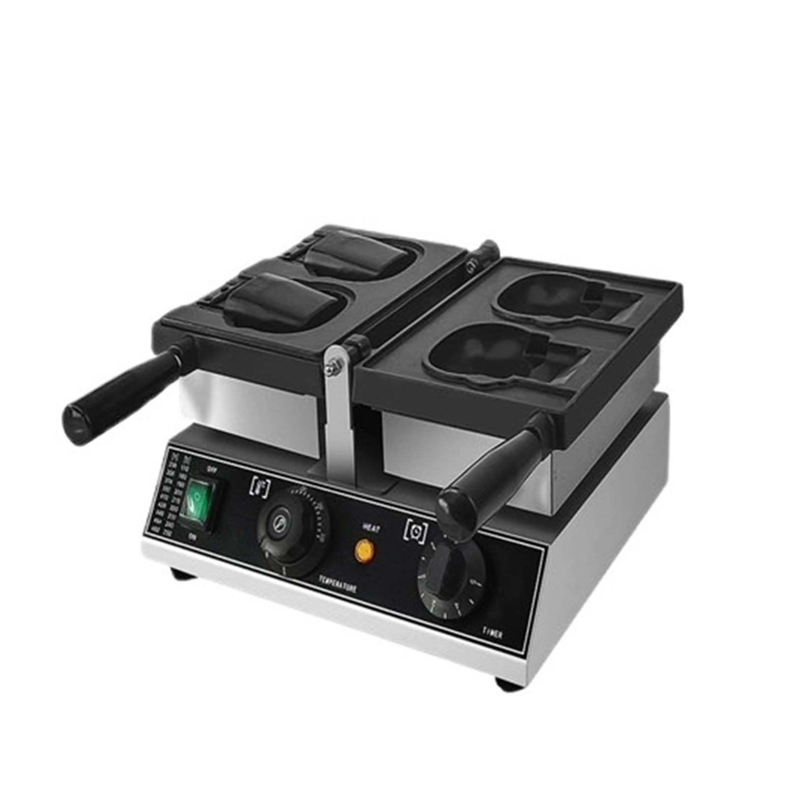 Elektryczna Gofrownica 3-częściowa O Mocy 1800 W Kształcie Uroczego Kotka Z Kreskówek, Otwartymi Ustami, Do Robienia Taiyaki I Lodów Jednolita Dystrybucja CiepłA(3 pcs kitty)