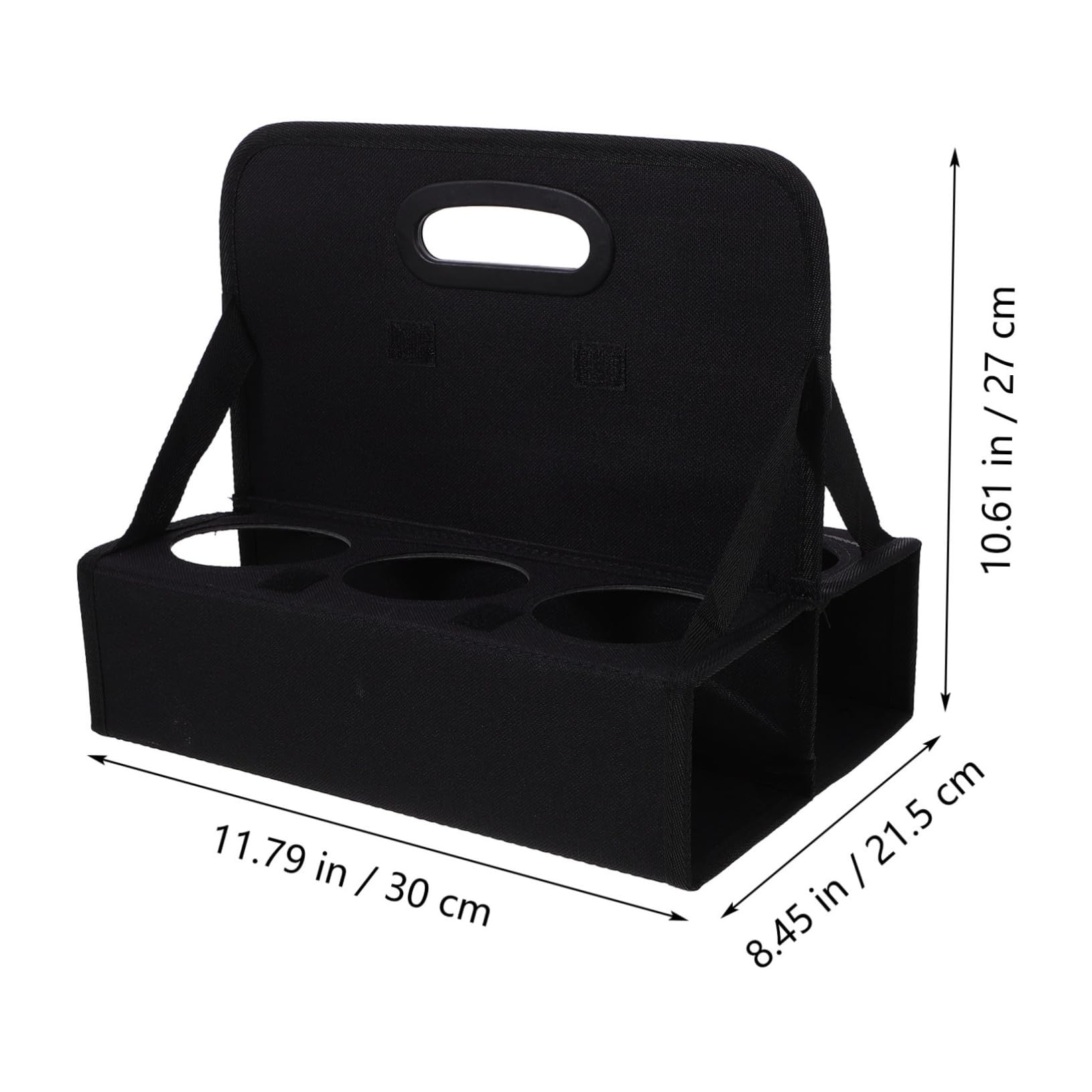 COLLBATH Coffee Handbag Holder Cup Carrier Drink Carrier Tray Mug Fold Takeout Drink Carrier Insulated Portable Beverage Takeout Accessory Drink Carrier with Handle Oxford Cloth Black