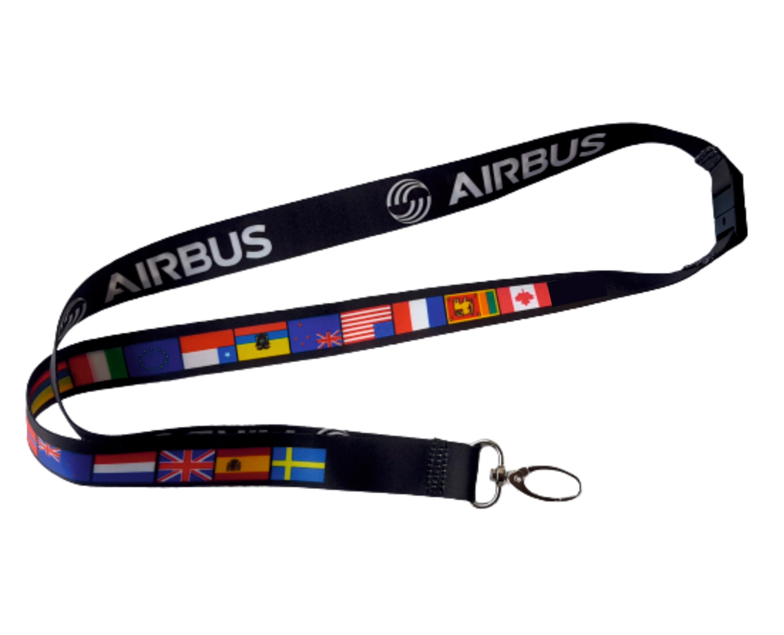 Airbus Polyester Fabric Lanyard With Country Flags For Flight Crew Pack of 1 On Amazon