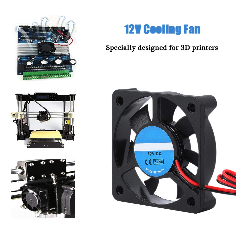 Ventilador De Enfriamiento De Impresora 3D De 2 Piezas, 5010 2Pin 12V