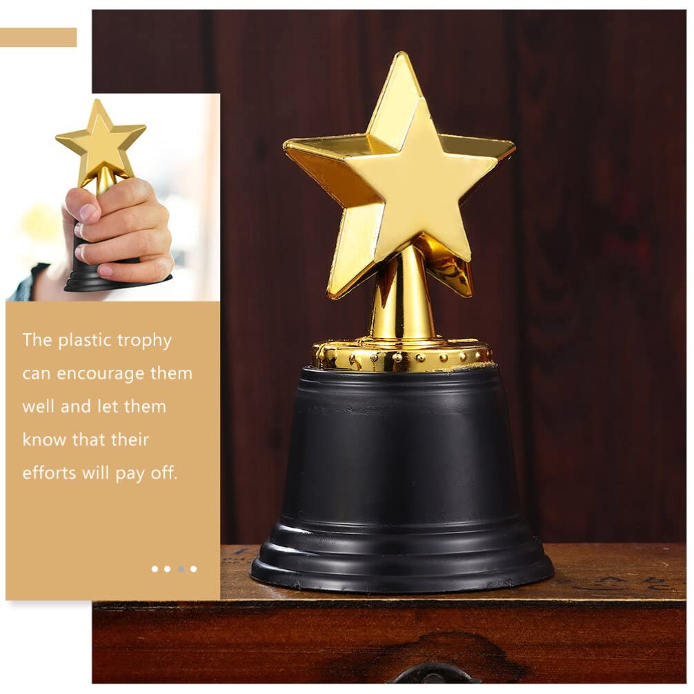 Didiseaon Trophée étoile: 9 Pièces Mini Trophée avec Base Plastique Foot pour Récompenses Sportives Jeux Winner Trophy pour Enfants Décorations de Classe et Concours