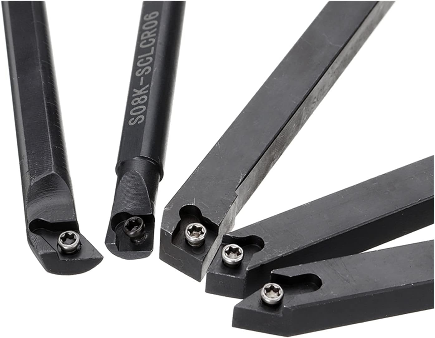 Surface Milling Cutter 5 Pieces Of 8mm Shank Indexable Turning Tool Holder With CCMT060204 DCMT070204 Carbide Inserts For CNC Machine Tools