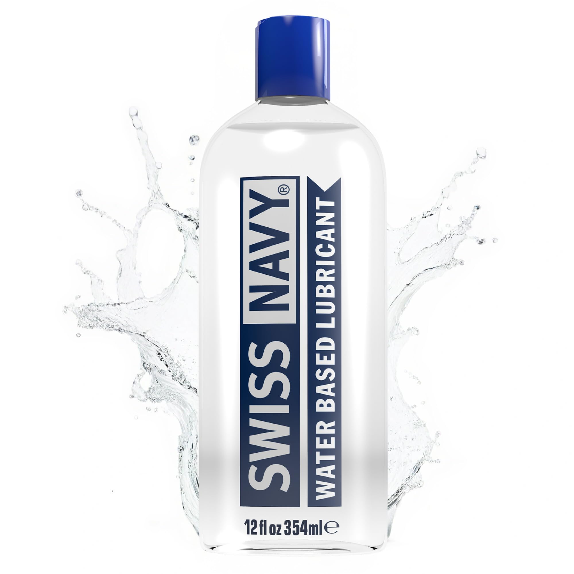 Swiss Navy Premium Water-Based Lubricant - 12 oz - Lubricating Gel for Men, Women & Couples - Toy Safe - Non-Staining Formula - Compatible with Latex & Condoms