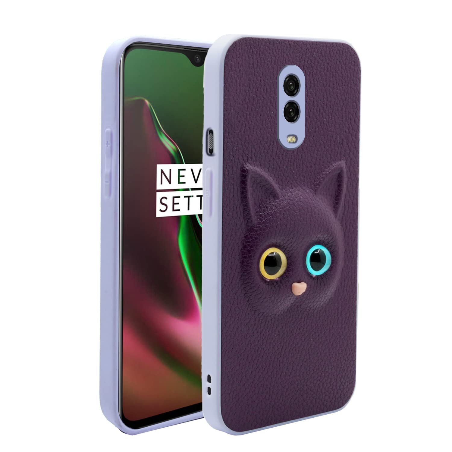 Pikkme Oneplus 7 Back Cover for Girls | Cute Cat Leather Finish | Soft TPU | Case for Oneplus 7 (Purple) (B09STG5S9T) Amazon Price History, Amazon Price Tracker