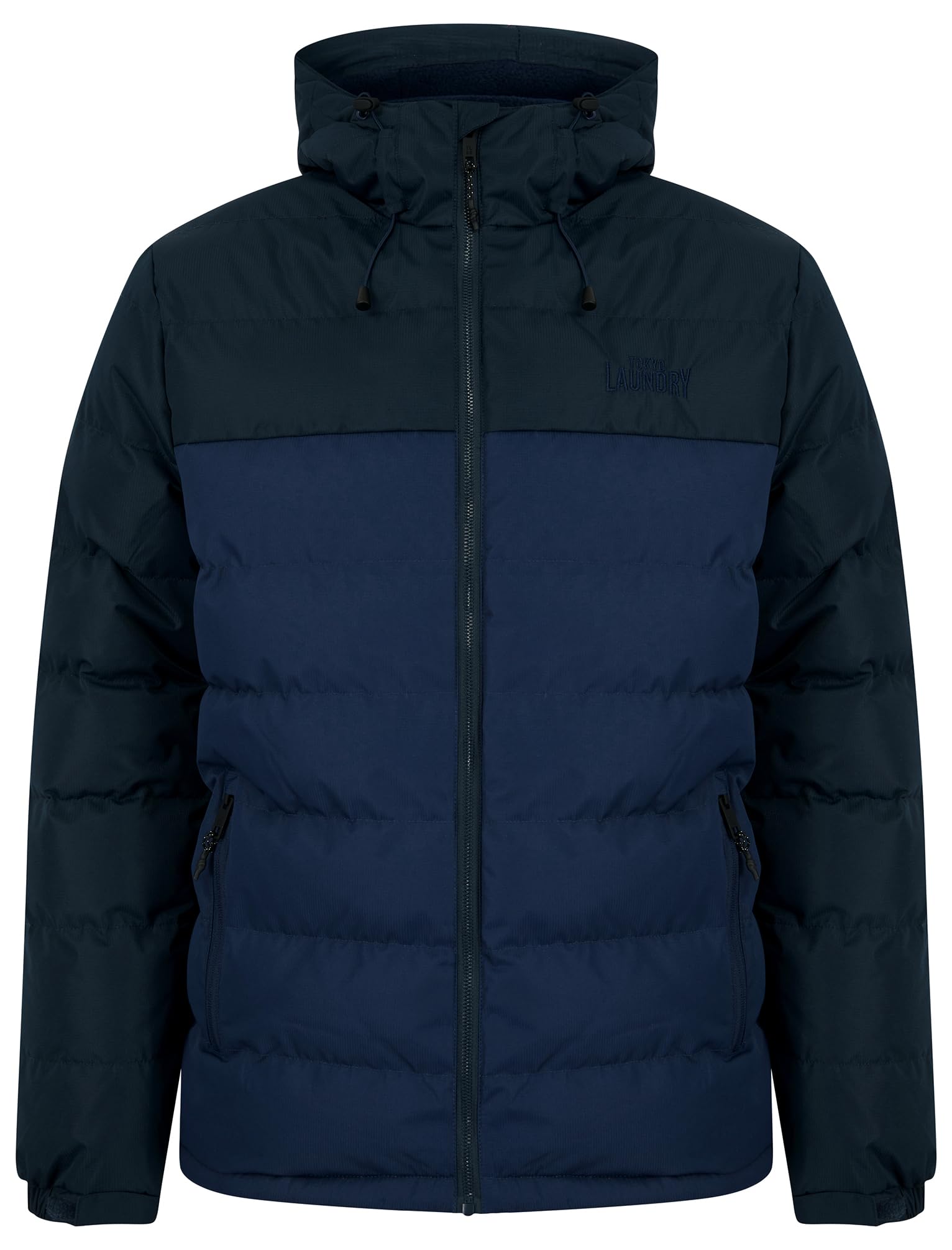 Tokyo Laundry Men's Tassilo - Navy Tassilo Micro-Fleece Lined Quilted Puffer Jacket With Hood