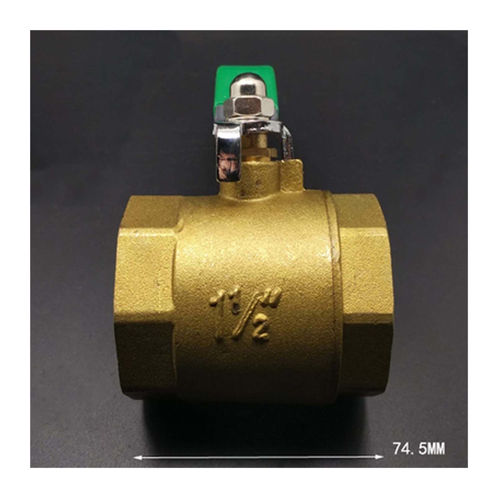 DN40 1-1/2 Pulgadas Hembra válvula de Bola de latón de Cuerpo Grande Agua Gas con Mango