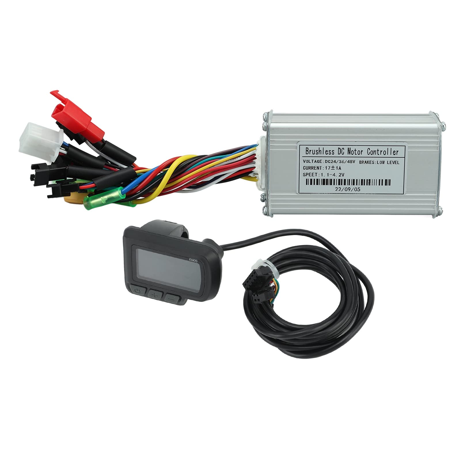 Elektryczny regulator silnika sinusoidalnego 24 V 36 V 48 V 250W-350W 17A z miernikiem LCD EN06