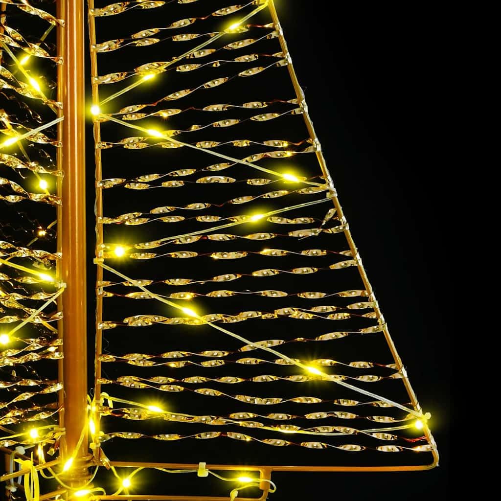 Choinka 120 cm z 100 diodami LED, ciepła biel, materiał PET, zasilanie USB, nowoczesna, do użytku wewnątrz i na zewnątrz, dekoracyjna ozdoba choinkowa, oświetlenie świąteczne, trwałe