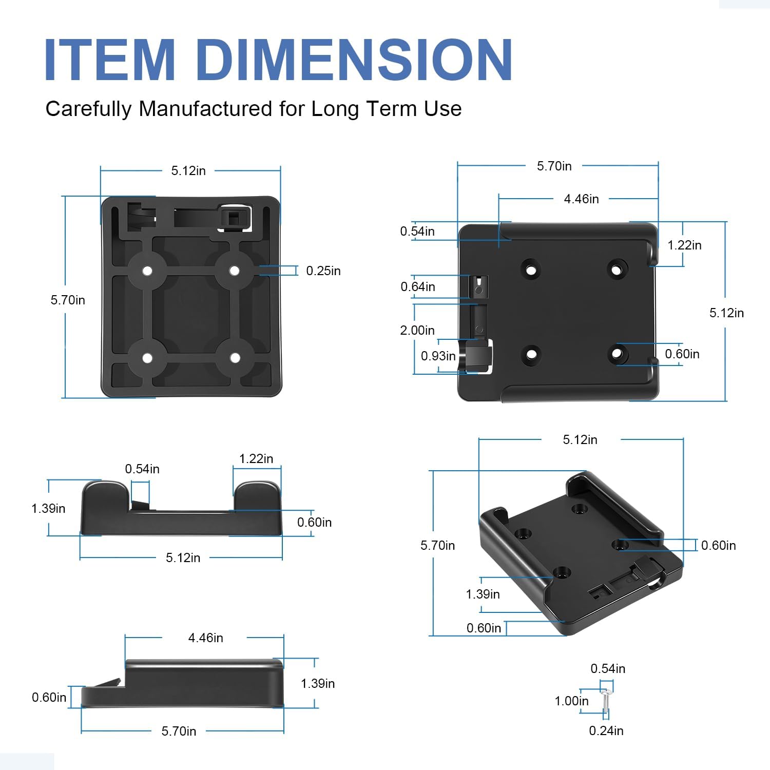 2207001 Tab Lock Quick Mount Base Fit for Cannon Small Body Manual Mini-Mag Downriggers, Fit for Lake-Troll, Sport-Troll, Leagy Easi-Troll, and Mini-Mag Downriggers