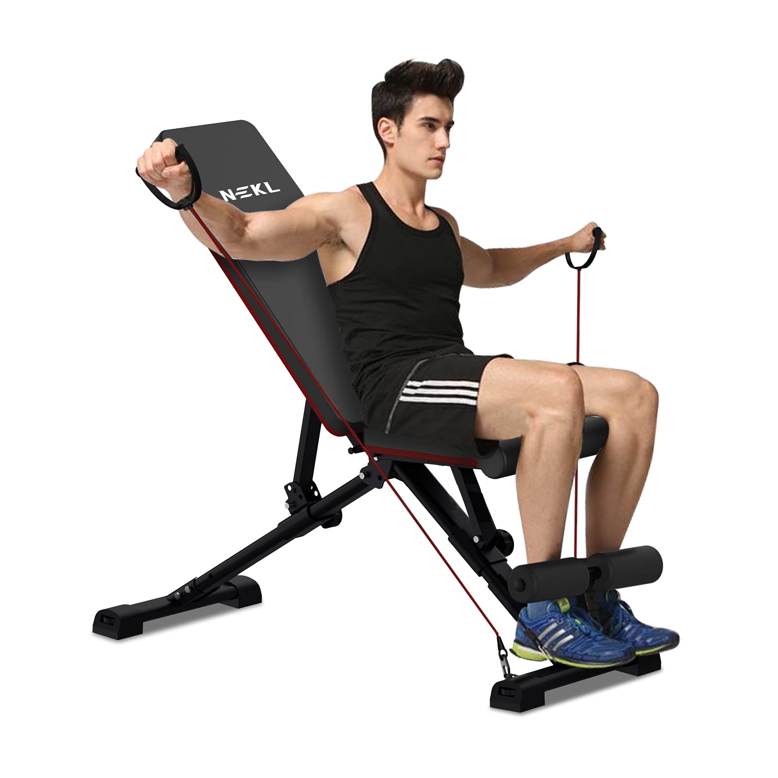 Weight Bench Workout Bench Adjustable Weight Strength Training Benches,Foldable Workout Bench Press for Body fitness