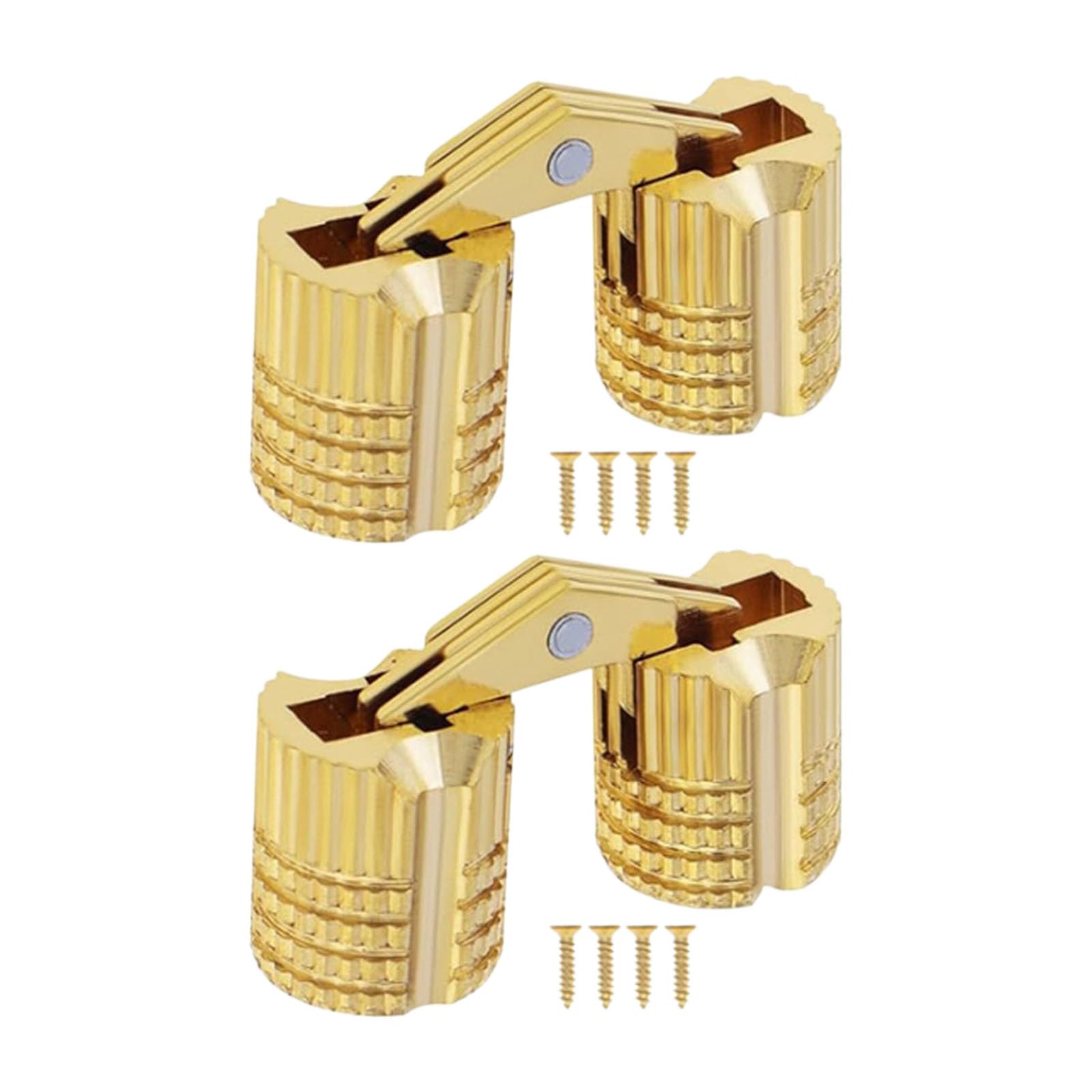 Barrels Hinges Cylindrical Hide Cabinet Concealed Invisible Brasses Hinges for Furniture Hardware Jewelry Box Case Concealed Invisible Brasses