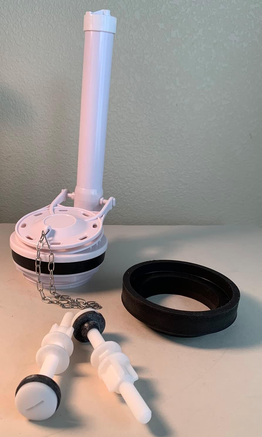 Flapper 3 inch Valve Replacement For 2-Piece Toilets with Installation Hardware, Fits Kohler by NuFlush