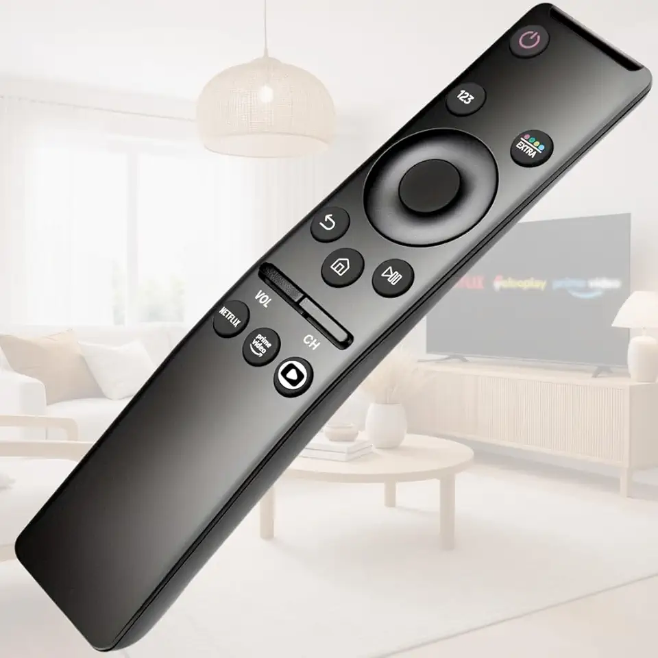 Controle Remoto Compatível com Smart TV Samsung — Com Botões Netflix, Prime Video e Globoplay— Funciona em Modelos 4K, QLED, Crystal, Neo QLED e OLED — Não Precisa Configurar