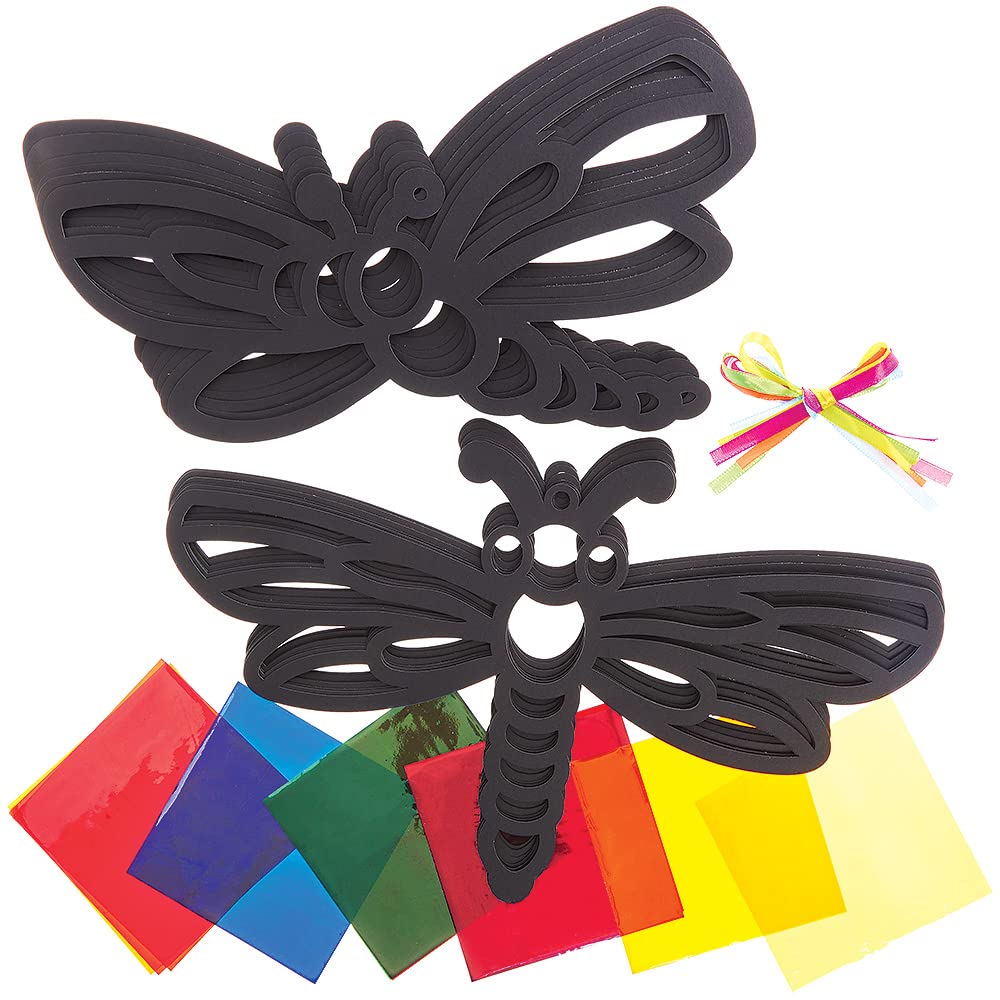 Kit Créatif Vitrail Papillon Baker Ross - Lot De 6 | Artisanat Enfant 5+ | Déco Fenêtre Soleil