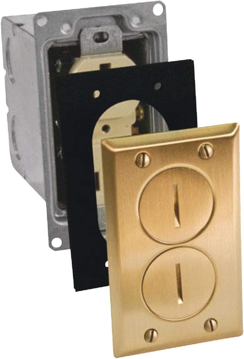 Raco 4.75 in. Rectangle Steel 1 Gang Floor Box Bronze