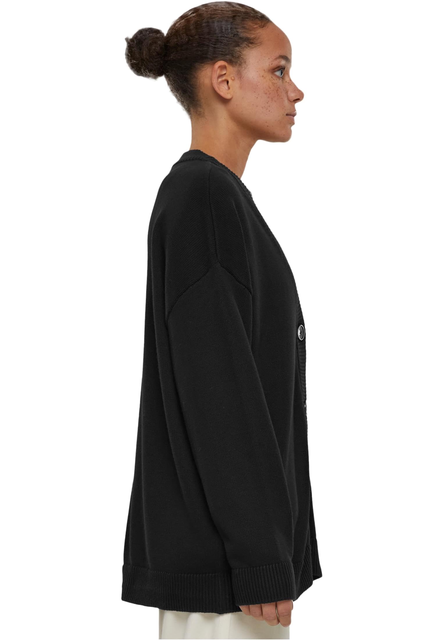 Urban Classics Ladies Big Oversized Mujer Cárdigan Negro Más Grande