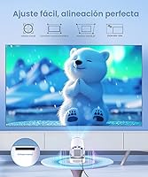 Vista 2 de Magcubic - Miniproyector 2025 4K compatible con WiFi 6 y Bluetooth 5.4, altavoz Soundbase de 5 W, portátil con corrección trapezoidal vertical