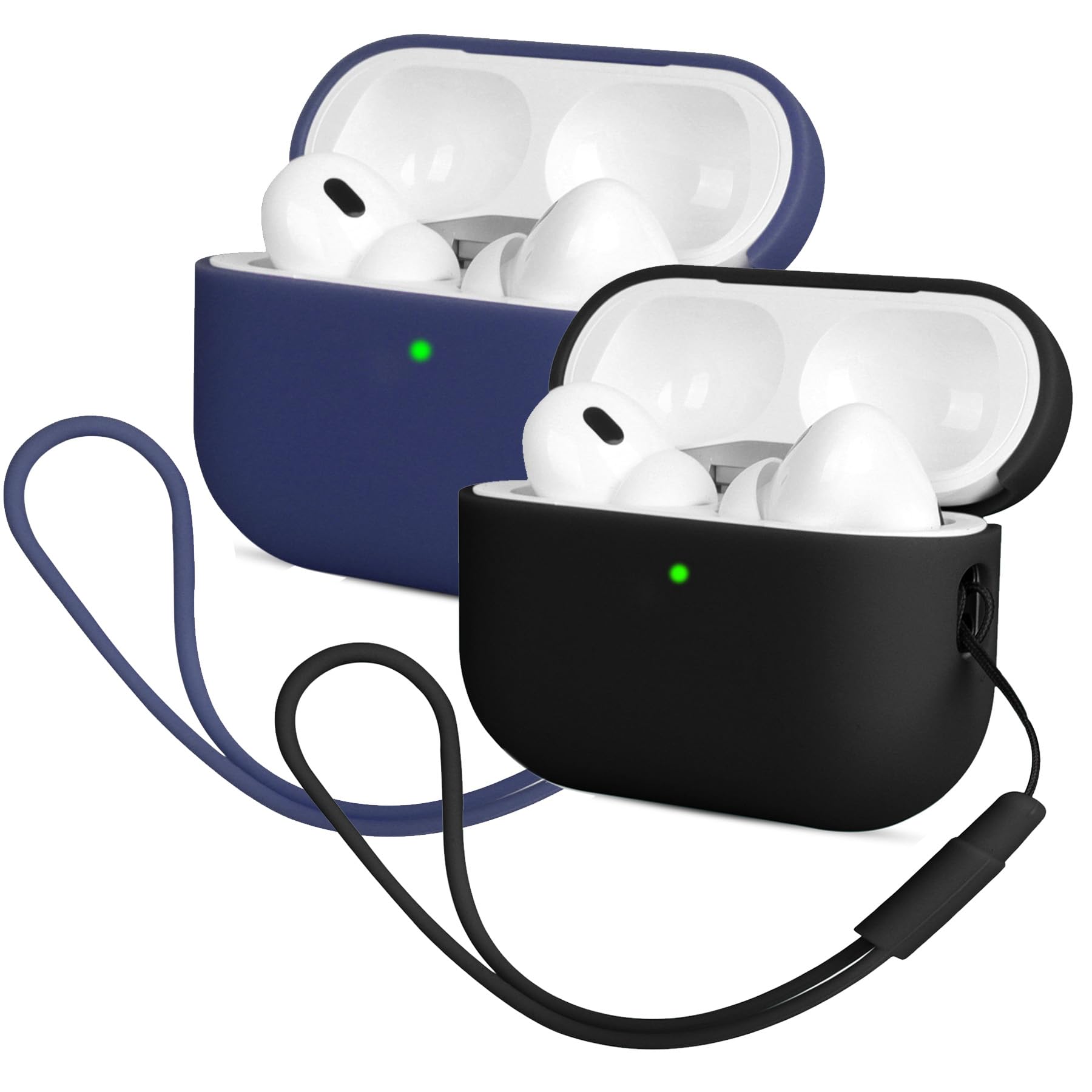 Mocarheri Funda Silicona Compatible con AirPods Pro 2.ª Generación, Ultradelgada Fundas Protectora de Silicona para AirPods Pro 2.ª Generación 2022,Menta Verde/Lavanda(2PCS) — view 13