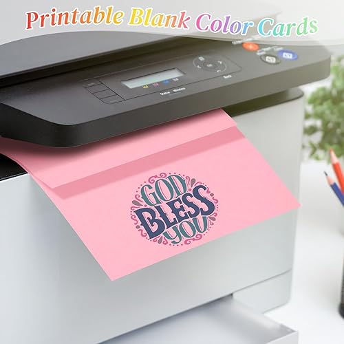 Miniatura 5 de Yeaqee Paquete de 200 tarjetas en blanco con sobres y calcomanías, tarjetas de notas de agradecimiento, sobres autoadhesivos, tarjetas de