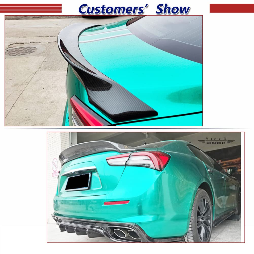 Carbon Fibre Rear Trunk Boot Spoiler For Maserati[Ghibli]2014-2019[Wal - MJ Mods