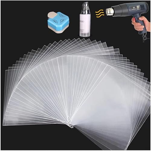 Bolsas retráctiles, 500 piezas de 4 x 6 pulgadas de PVC transparente para barcos termorretráctiles, kit de bandas para bolsas de embalaje, jabón,