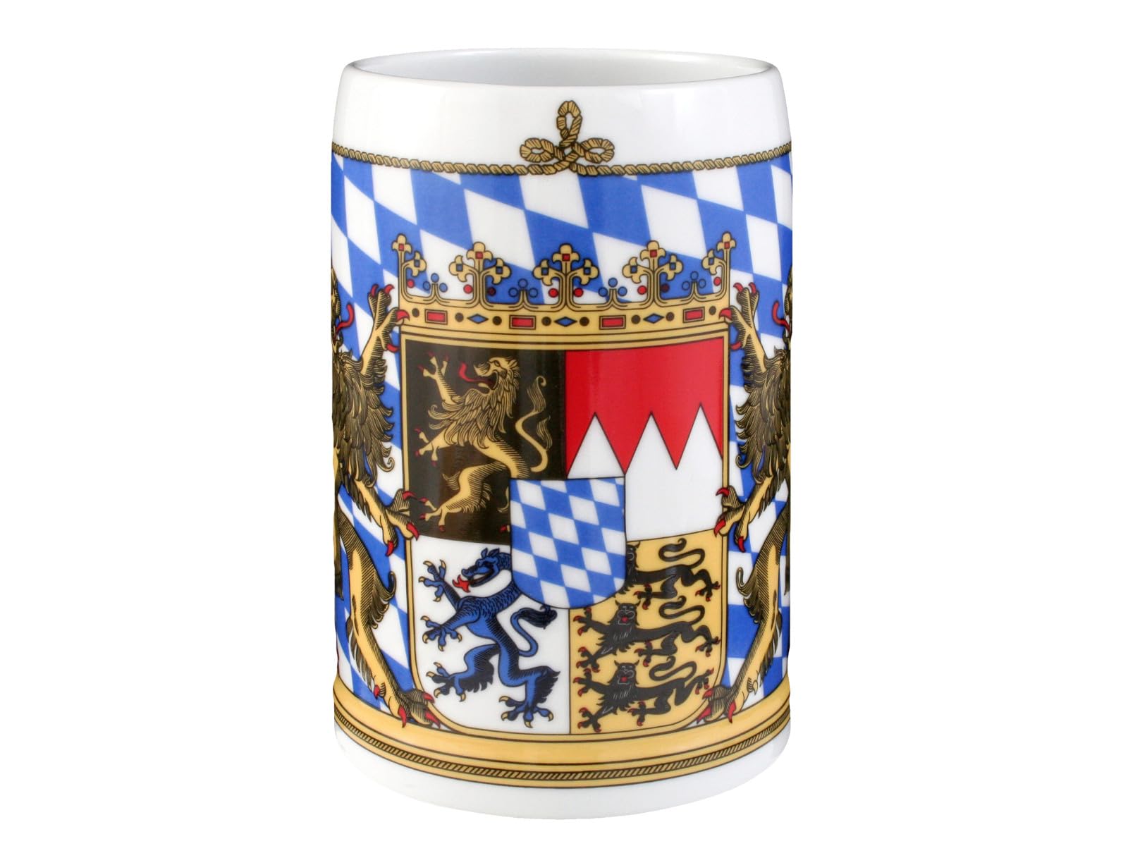Seltmann Weiden 001.617235 kufel do piwa bez pokrywki 0,75 l, niebieski/biały/beżowy/czerwony
