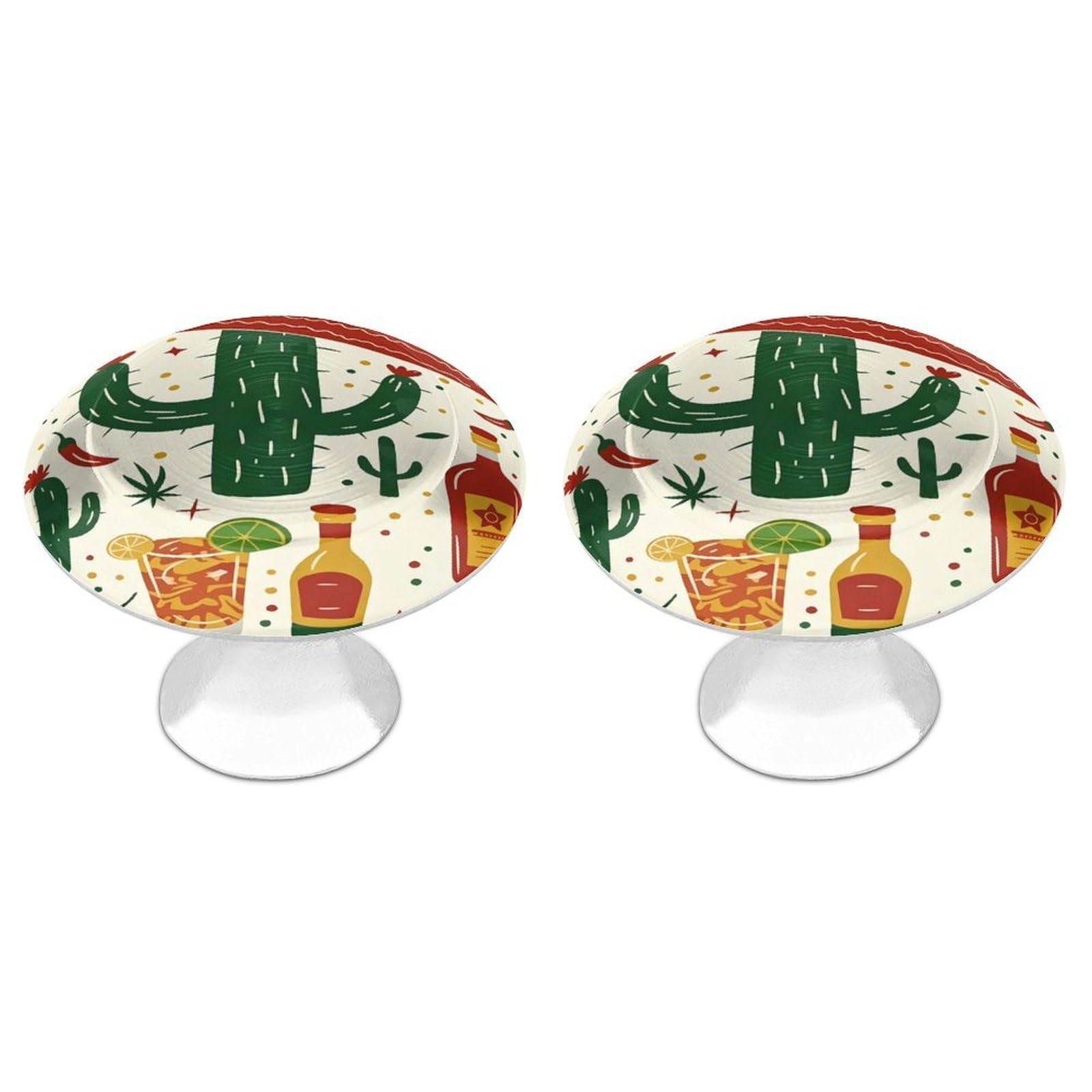 Btcowzrv Style Mexican Cactus 2 Pack Cabinet Knobs Drawer Pulls
