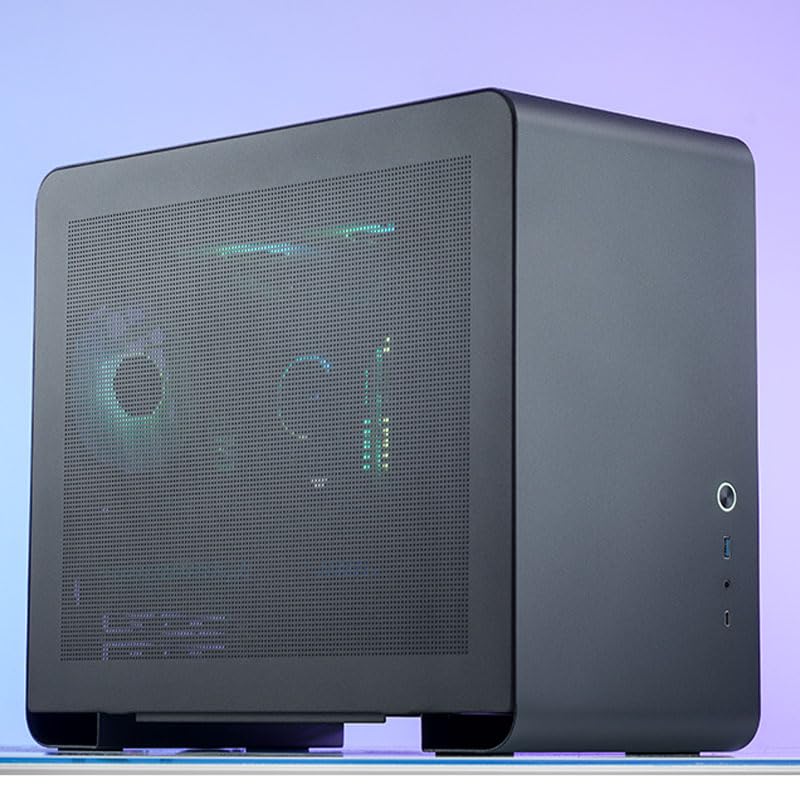 Jonsbo U4 Mini Mesh PC-Gehäuse Schwarz – Micro-ATX Case mit Mesh-Seitenteil, Platz für GPUs bis 420 mm, ATX-Netzteile bis 200 mm, luftdurchlässiges Design für Starke Builds