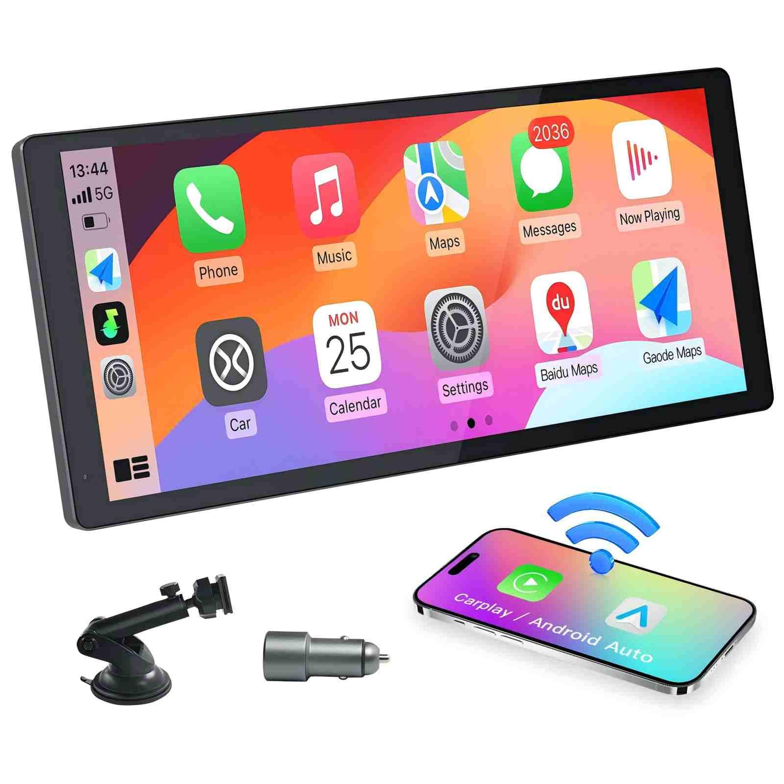 8.9" Portable Wireless Carplay Screen for Car