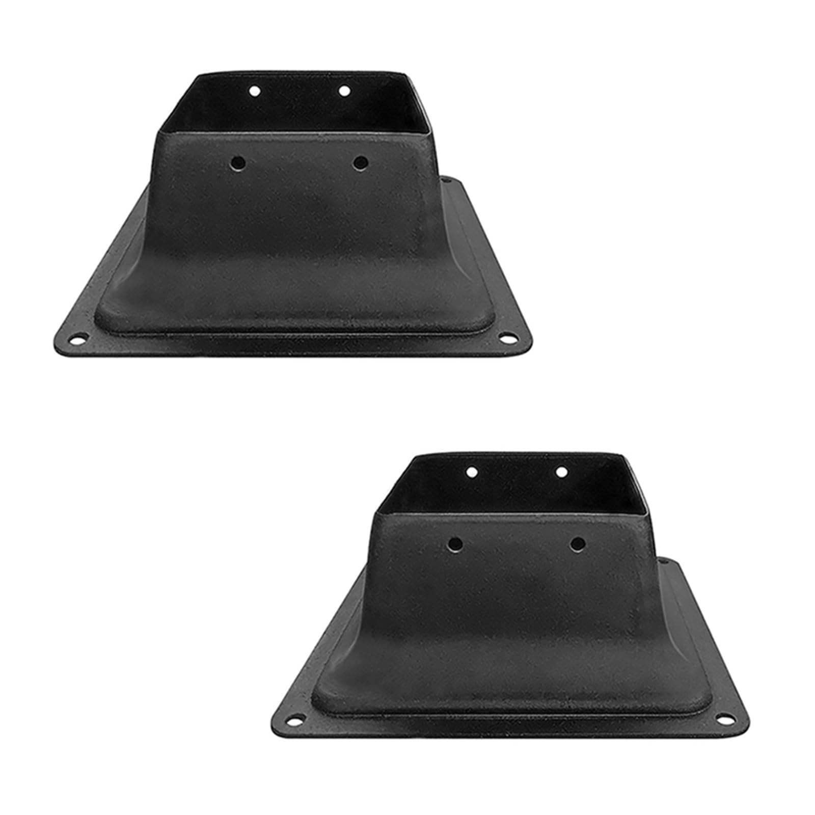 Soporte para postes de cenador y vallas de madera o cemento, acero inoxidable negro, 2 uds