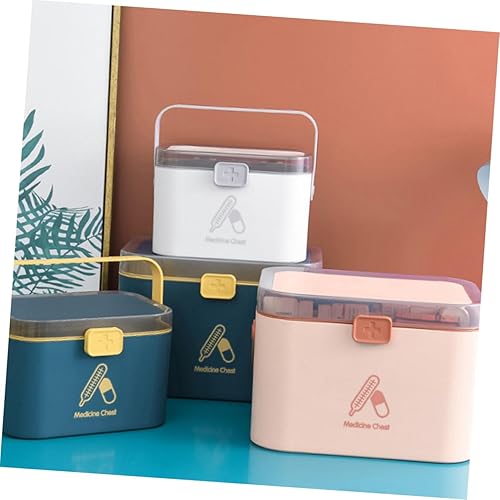 Miniatura 6 de Caja de almacenamiento portátil de múltiples medicamentos, organizador de píldoras para el hogar con tapa a prueba de niños, almacenamiento de