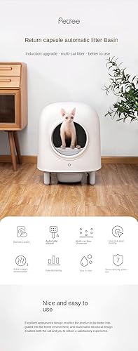 Miniatura 6 de GynoiusCat Caja de arena para gatos autolimpiante caja de arena automática para gatos sin cuchara para múltiples gatos seguraeliminación de