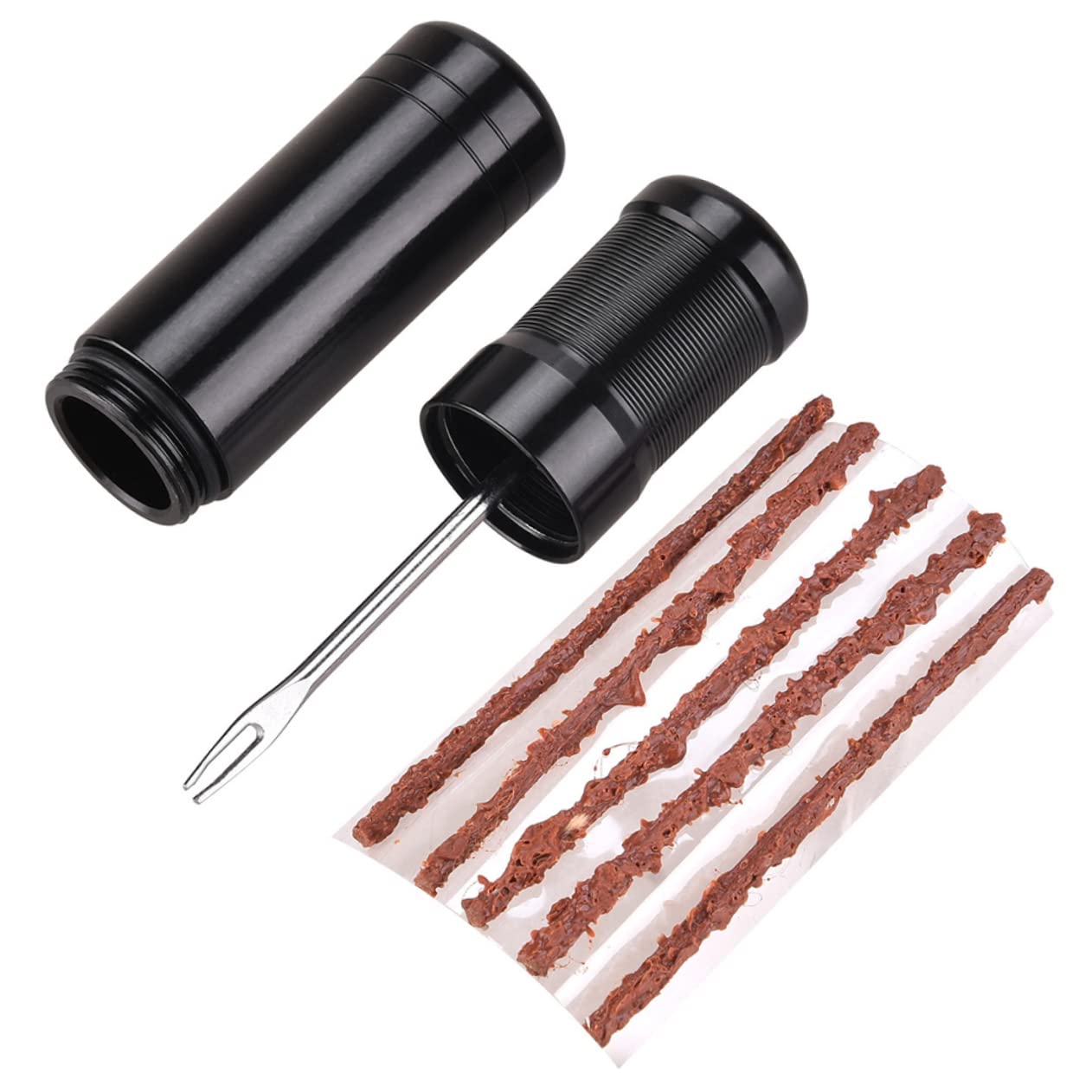 STOBAZA 1 Set Tubeless Rubber Repair String Kit Portable Tire Fixing Tool for Motorcycle Lightweight and Durable Tire Repair Strip Emergency Bicycle