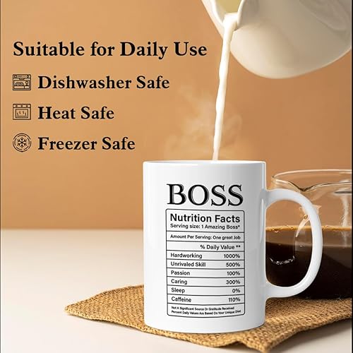 Miniatura 5 de Hijie Taza de café para jefe, regalos de agradecimiento para jefe, regalos de jubilación para jefe, mentor, compañero de trabajo, tazas de jefe para