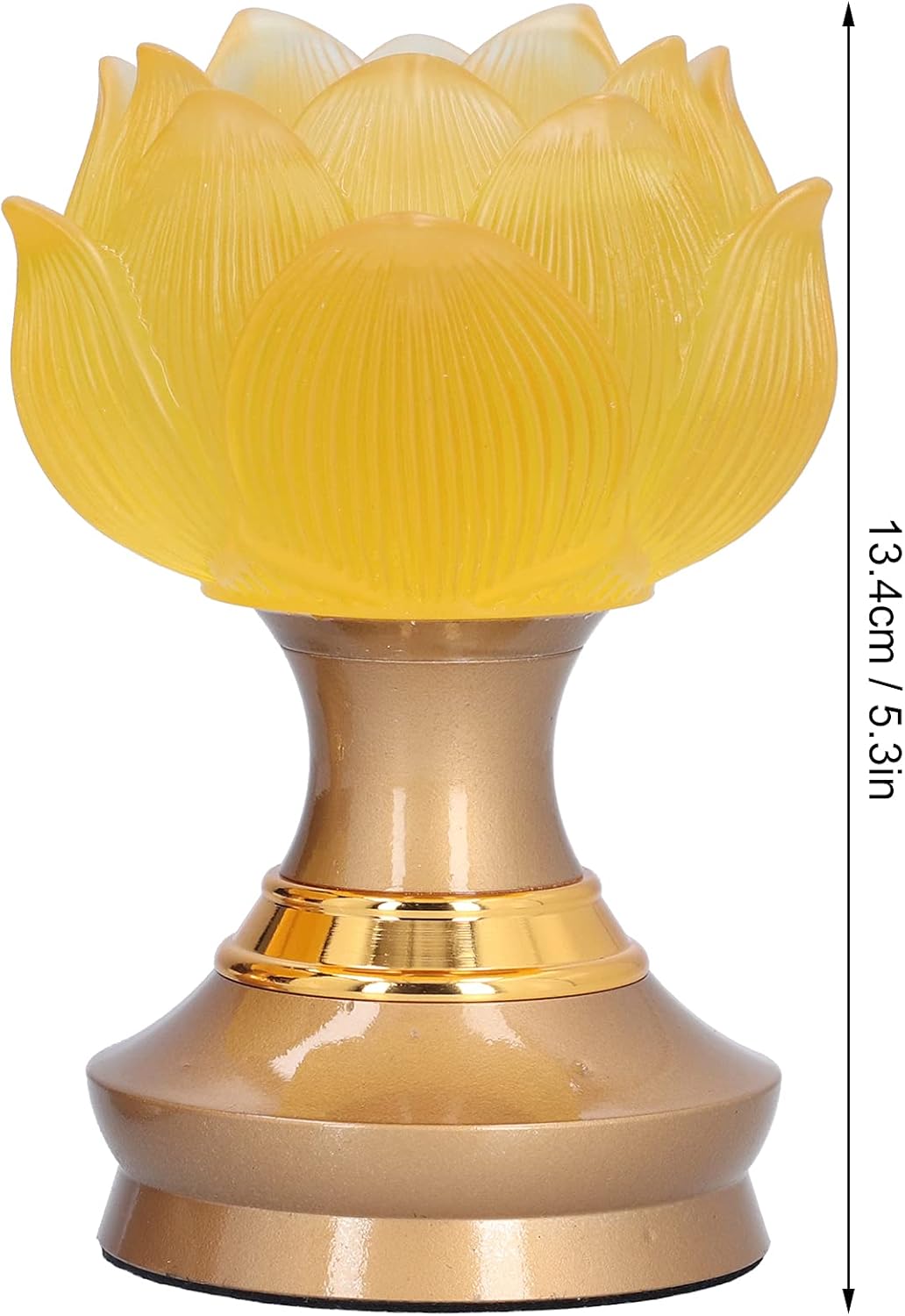 2 Set LED Buddhist Lamp, Buddha Light, Imitated Colored Glaze Prayer Light for Home Meditation, Buddhism Supply, Yellow(1#)