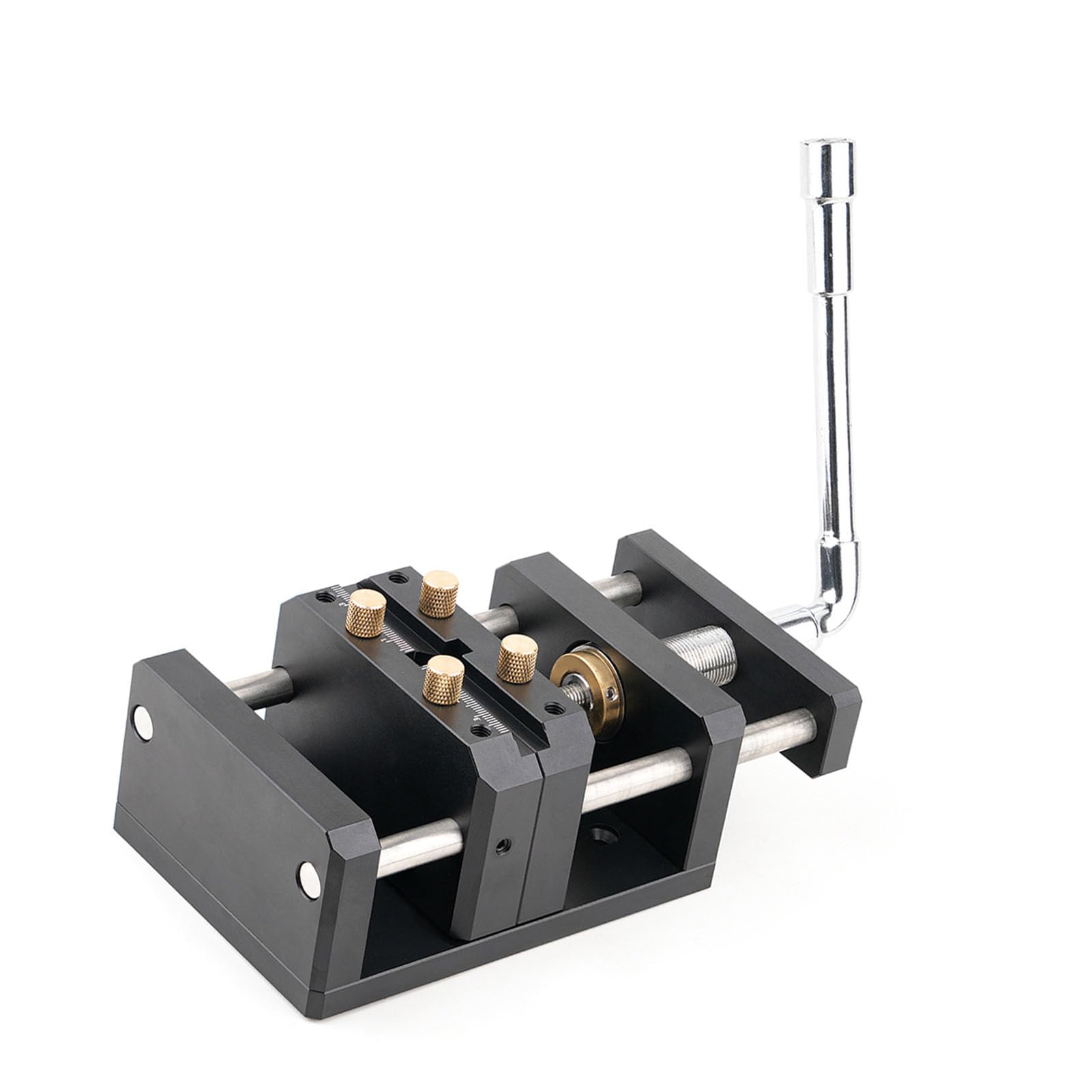 Tornillo de banco para carpintería con centrado automático |Herramienta de banco de aleación de aluminio con punzón central |Alineación precisa para madera, metal y varillas