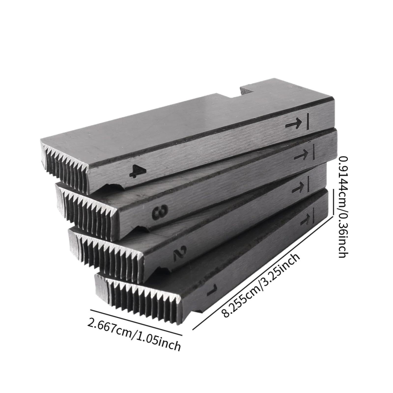 4 Piezas de Terrajas para Máquinas de Roscar 47745 de 1/2 Pulgada a 3/4 de Pulgada NPT Accesorios Multifuncionales para Cabezales de Roscar Universale