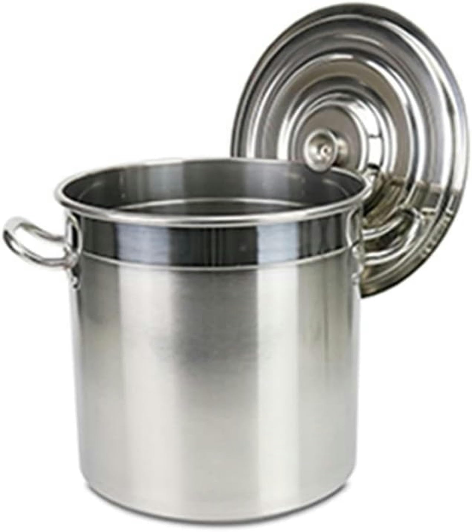 Olla Grande de Acero Inoxidable para cocinar cangrejos y mariscos (27/45/63 Cuartos de galón), con Cesta coladora y Tapa para cocinas comerciales y Exteriores, (35cm/13.8inch)
