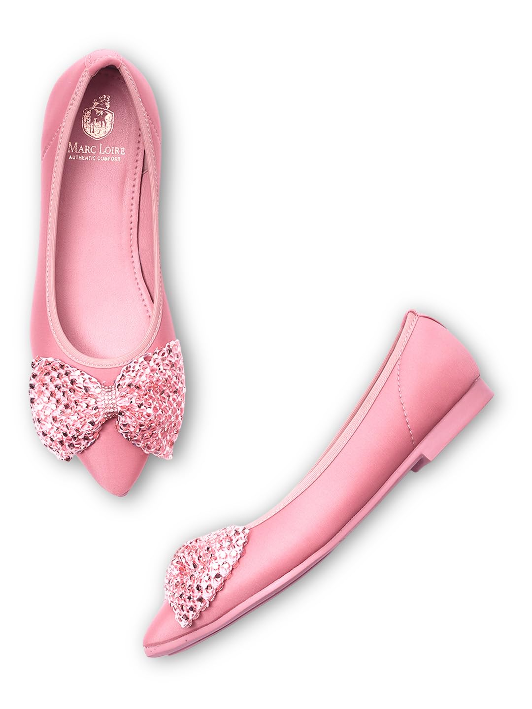marc loire Women's PU Slip-On Casual Ballerinas | Solid | Pointed Toe-picture-25
