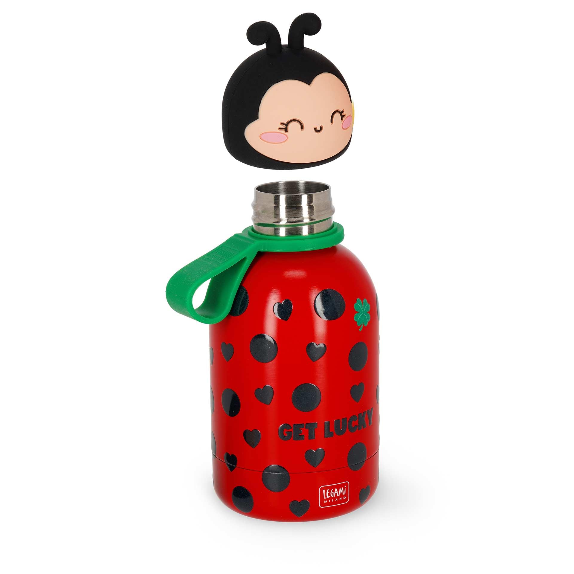 Legami - Borraccia Termica per Bambini Hot&Cold BFF, Ladybug, in Inox 18/8 a Doppio Strato con Chiusura ermetica, Conserva il Caldo per 12h e il per Freddo 24h, Capacità 310 ml - 4