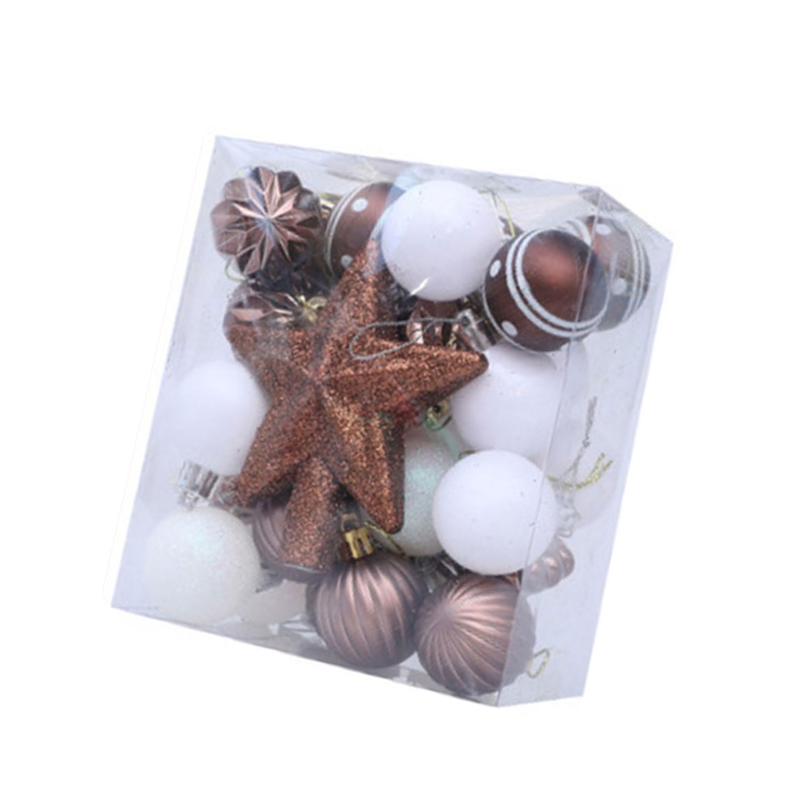 31Pcs Christmas Baubles Ball Tree Hanging Ornament for Wreath Mantels Winter Holiday Party Centerpieces Home Decor Accessory