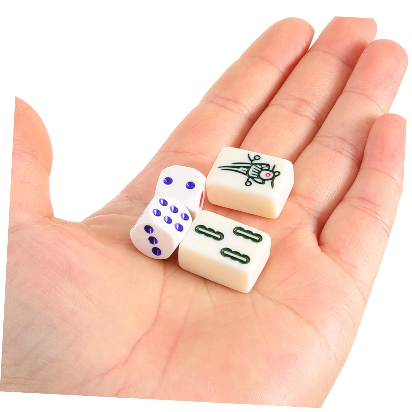 HEMOTON Mahjong Cinese Set Da Gioco Portatile in Mini Stile Accessorio Per Gioco Da Tavolo Giocattoli Per Mahjong Custodia