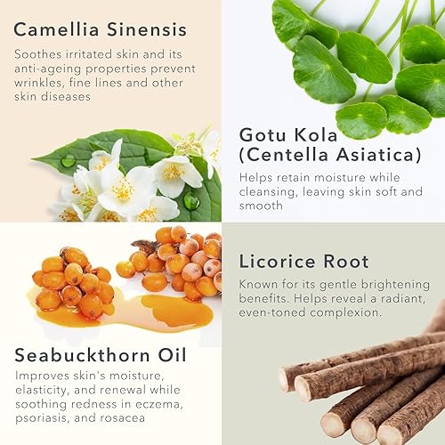 Miniatura 5 de Baie Botanique Rose Renew - Lavado facial orgánico natural - Lavado facial hidratante - Lavado facial natural para piel grasa - Lavado facial no