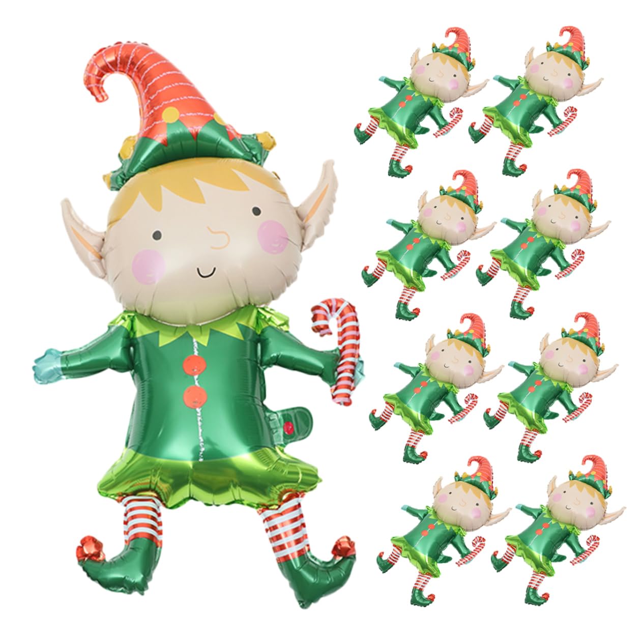 Cabilock 50pezzi Palloncini Sagomati di Natale Decorazioni Natalizie Palloncini in Lamina Articoli per Feste di Natale Decorativi Natalizi in Lamina di Alluminio