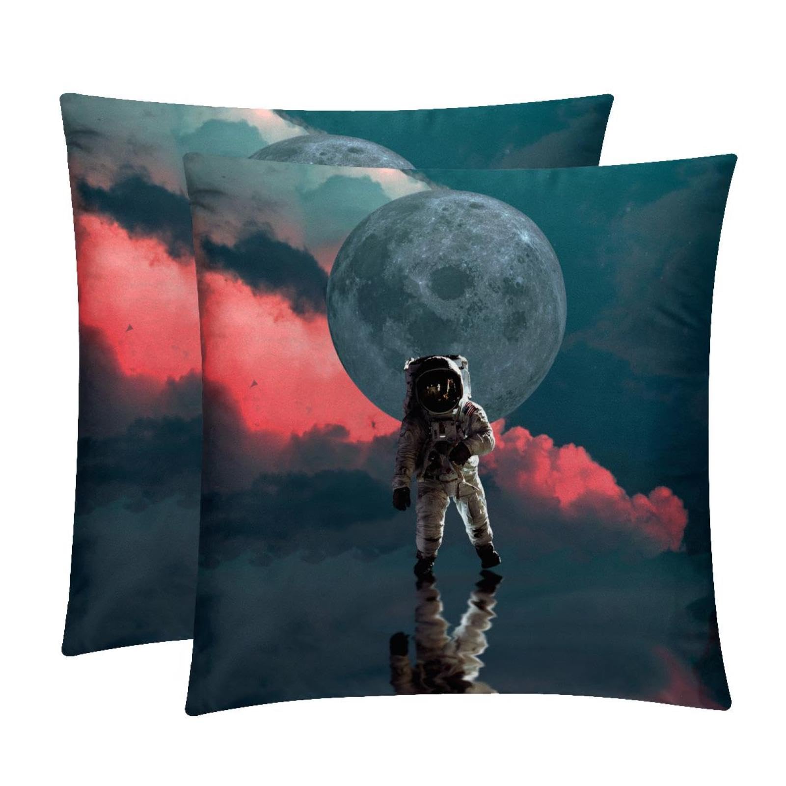 TDGKPZ Space Throw Pillow Covers 2 Pack Cushion Cases Decorative Pillow Cases Home Decor 45x45cm