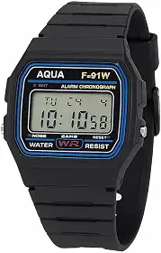 Relógio De Pulso Digital Vintage Pequeno Preto Básico Militar A Prova D'agua Unissex
