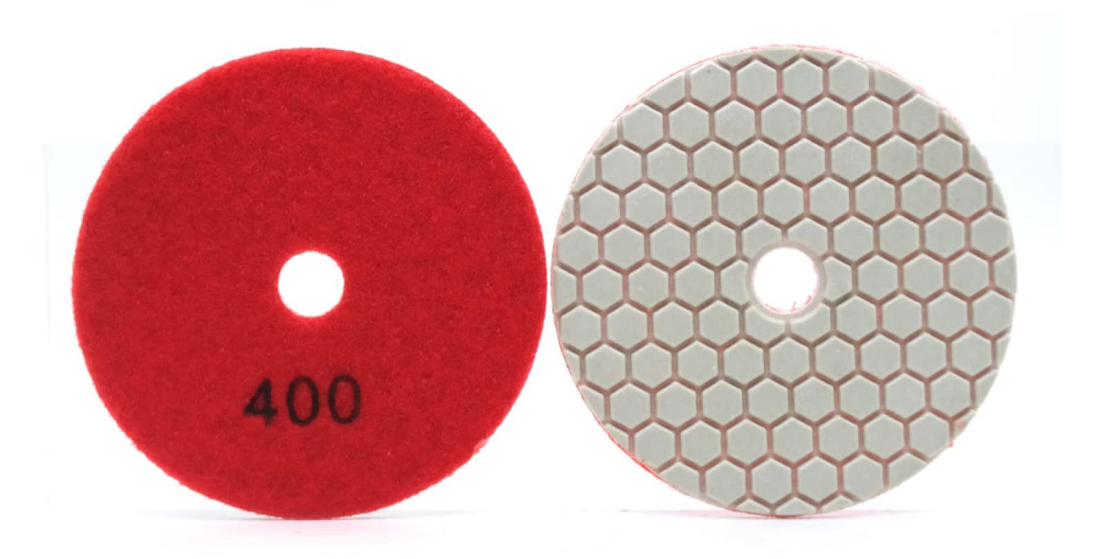 Almohadillas pulidoras de diamante, Juego de 7 discos de pulido de diamante de 4 pulgadas for uso en seco, almohadillas for lijar mármol, granito y hormigón