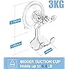 Teletrogy Large Suction Cup Hooks Shower Razor Holder - 2 Pack Heavy Duty Reusable Vacuum Shower Hook, Damage Free Wall Hooks for Bathroom Kitchen Towel Loofah Sponge Key Shaver Bathrobe Wreath