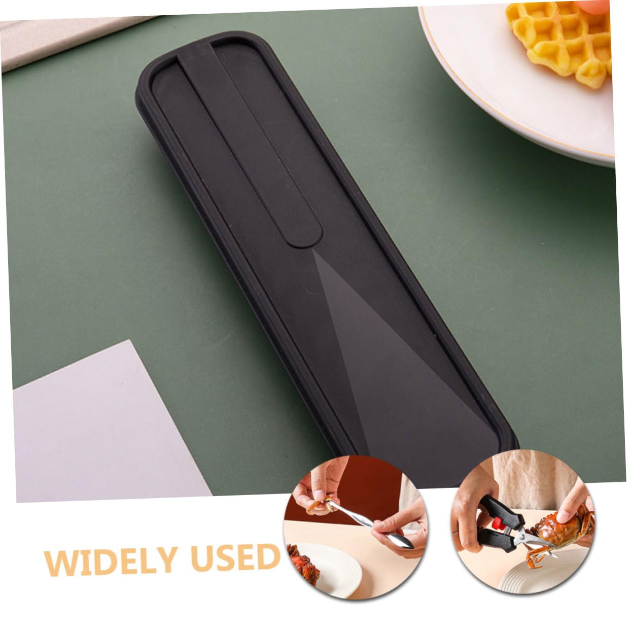 2sets Utensili per Mangiare Granchio con Forchetta Pinza e Scatola Strumenti per Aprire di Mare